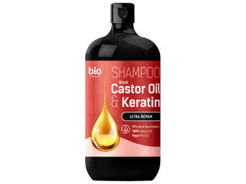 Шампунь для волосся Bio Naturell, з рицинова олією та кератином, 946мл