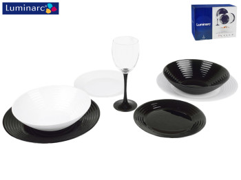 Сервиз столовый Luminarc "Harena Black&White" 24 предмета 20962