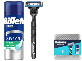 Подарочный набор Gillette Mach 3 (Бритва+1 картридж+Гель для бритья Series, 75мл)