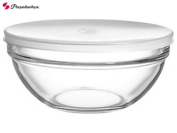 Салатник с белой пластиковой крышкой Pasabahce Chiefs, 20x9см, 1шт