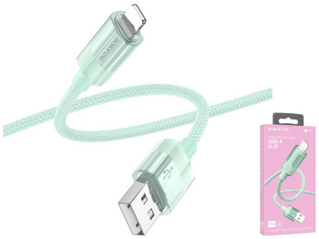 Кабель USB Borofone BU44 Sincero Lightning 2.4A 1,2м Колір Зелений