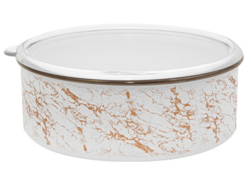Контейнер Infinity Marble White, с крышкой, 14 см, 700 мл, 8690067851961