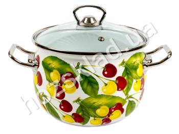 Каструля Idilia сферична зі скляною кришкою "Вкусняшка" 3,5л.