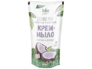 Крем-мило BIO Naturell "Кокосове молоко" дой-пак 500мл