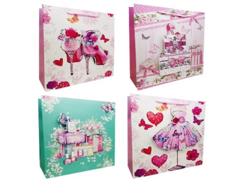 Пакет подарунковий паперовий M Lady's 26x32x10см