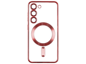 Чохол TPU Metallic Full Camera with Magsafe для Samsung Galaxy S22 Колір Red