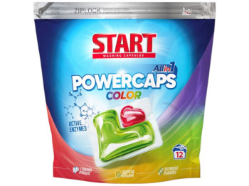 Капсулы для стирки Start Color, для цветного белья, без отбеливателей, 294г, 38×26×25см, 12шт