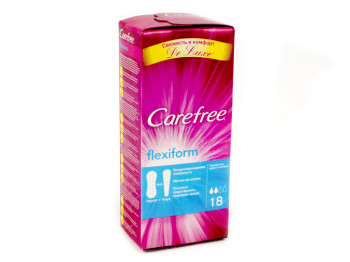 Прокладки ежедневные Carefree "FlexiForm White" 2капли 18шт 