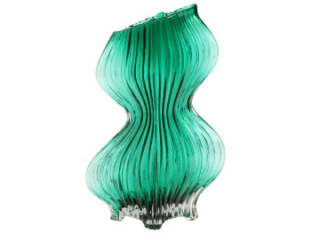 Ваза стеклянная Emerald Wave, 11х19х28см