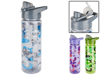 Пляшка-поїлка спортивна Camouflage transparent 10х7,5х25см 700мл