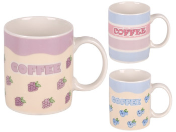 Чашка Coffee, кераміка, 340мл, 3 дизайни (ціна за 1шт)