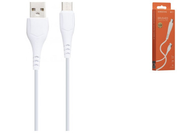 Кабель USB Borofone BX37 Wieldy Micro, Бiлий