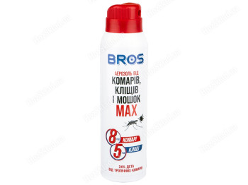 Репелентний засіб Bros Аерозоль, від комарів, кліщів і мошок, 90мл, Мах