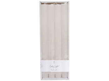 Набор (4шт) столовых свечей 25см, цвет - белый C022_250_1-1.1