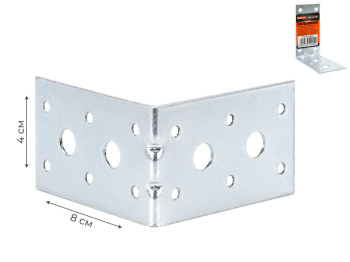Уголок крепежный Emi Tools, металл, 8×8×4см