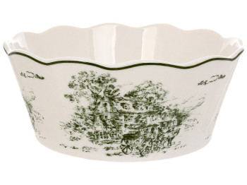 Салатник фарфоровый Heritage Toile Collection Green, 900 мл, 18×7 см