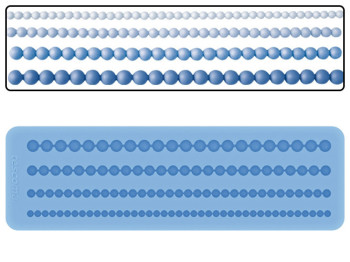Форма силиконовая DELICIA DECO бордюр с бусинами 52396