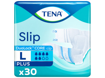 Підгузки для дорослих Tena Slip Plus, розмір L, 6 крапель, 30 шт
