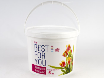 Стиральный порошок бесфосфатный универсальный "Best for You" 5кг (ведро) Чехия