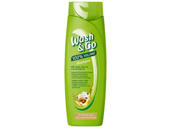 Шампунь Wash and Go з оліями аргани, мигдалю та камелії, для всіх типів волосся, 360 мл