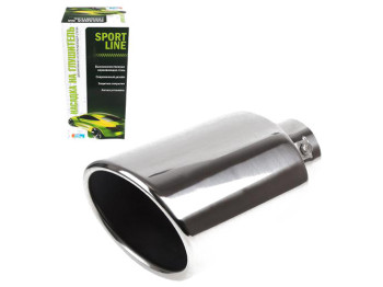 Насадка на глушитель VITOL НГ-0558, вход D63мм, длина 228мм, выход 122х103мм