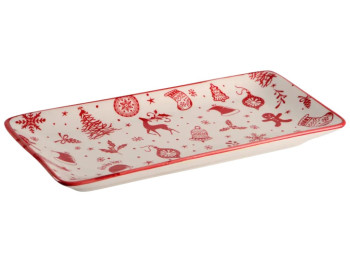Блюдо Limited Edition NY XMas Mood, прямокутне, порцеляна, 25,5×13см, колір білий