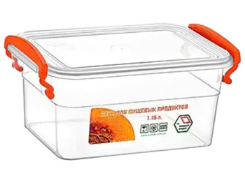 Контейнер пищевой с ручками 12x17,6x9см 1,15л