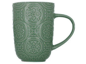 Чашка Limited Edition Pattern, 410мл (колір темно - зелений) 6900065272647