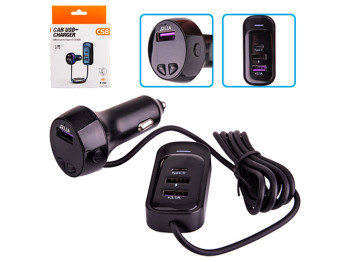 Модулятор FM 5в1, CS8, 12-24v, 2USB, 5V-3.1A, Type C, 5V-3.1A 3in1