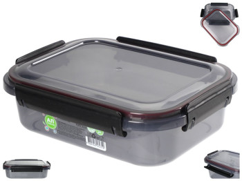 Контейнер прямоугольный Ал-пластик Limited line, 19х14,5х5,6см, 850мл, черный