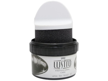 Крем для обуви Lustro, с аппликатором, пчелиный воск, 50мл, цвет белый