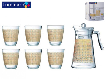 Набор Luminarc "Galaxy Gold" графин 1,3л и 6 стаканов 310мл (цена за 7 предметов) 34033