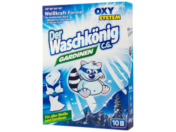 Пральний порошок для білих тканин і фіранок Waschkonig Gardinen, 600 г