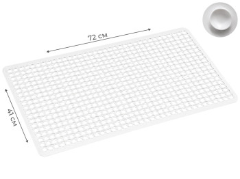 Килимок протиковзкий для ванни Bathlux, ПВХ, 72x41см, колір білий