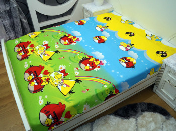 Простынь 100% хлопок. "Angry Birds" 178x220см