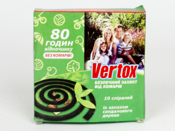 Спирали от насекомых "Vertox" "Сандал" 10шт.