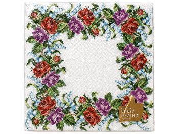 Серветки паперові двошарові La Fleur Квітковий віночок, 33×33 см, 16 шт
