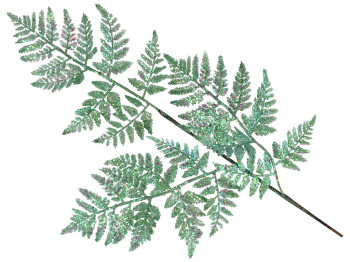 Декоративная ветка Папоротник на 3 листа, 76см, цвет – зеленый