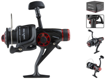 Катушка Sams Fish фрикцион задний и передний, с бейтраннером 3bb 5000 графитовая шпуля