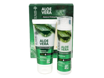 Набір косметичний Dr.Sante Aloe vera "Реконструкція" (Шампунь 250мл+Бальзам-концентрат 200мл)