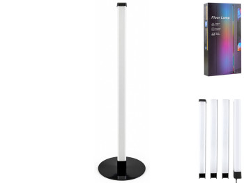Лампа студийная DX24019-BT-2, RGB подсветка, 3000–6500K, ABS пластик, алюминий, цвет черный