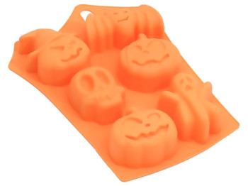Форма силикон для кексов Halloween, 6 порций, 23x17x3см