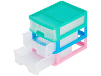 Комод настольный R-Plastic А4 на 3 ящика, разноцветный, 35x25,5x28см, 03305