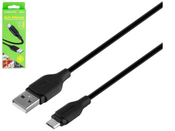 Кабель USB Borofone BX42 Silicone Micro, Чорний