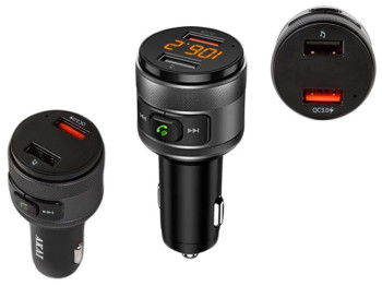FM-модулятор 8м Akai FMT-C57BT USB(5В,1A+QC3.0)-Bluetooth(ATS 4.2)-MP3-WMA 87.5-108.0MHZ 12-24В