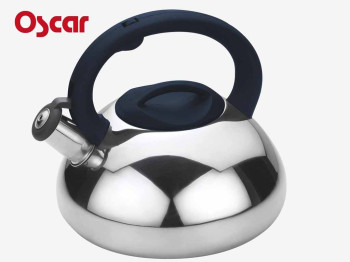 Чайник нержавеющая сталь со свистком "Oscar" 3л капсульное дно, механизм откр.свистка. Зеркальный