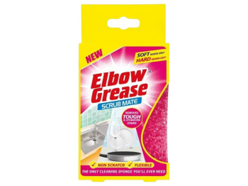 Губка-скраббер универсальная Elbow Grease Scrub Mate, 13,5×9×3,7см, цвет розовый