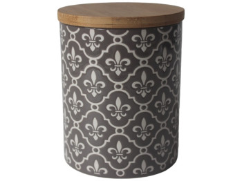 Банка Limited Edition Ornament, керамика, бамбуковая крышка, 500мл, цвет коричневый