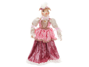 Декоративна фігура Свинка в сукні, 40см, колір - рожевий