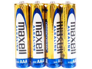 Батарейка Maxell Alkaline, 1.5V, AAA, LR03 алкалінова (ціна за спайку 4шт) 164485